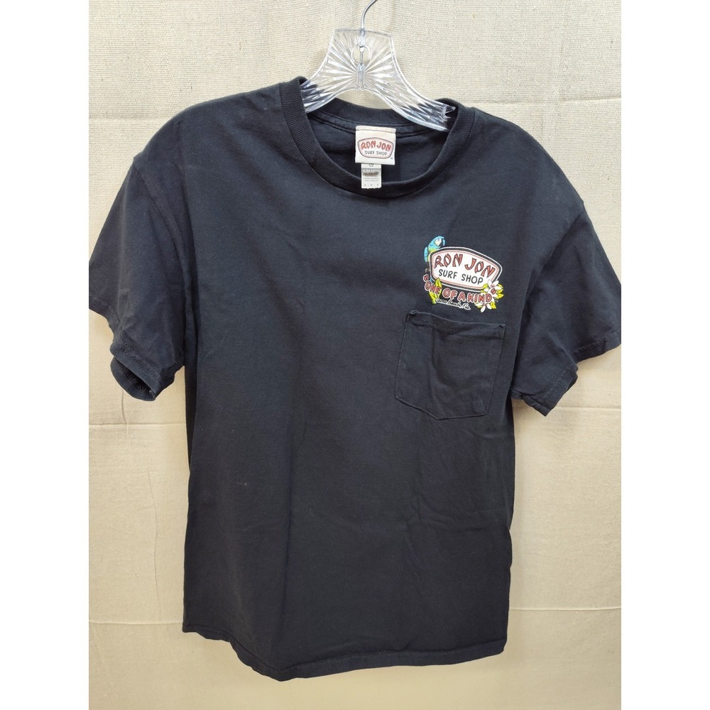 Ron Jon Surf Shop Cocoa Beach Florida Pocket T-Shirt‎ Black Mens Medium Parrot